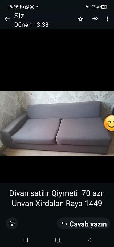 Divan, Bazasız, Parça, Çatdırılma yoxdur