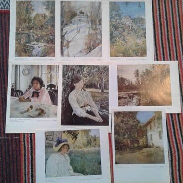 yay fəslinə aid şəkillər çəkmək: Для декора продам набор картин "Образы природы в произведения — 2