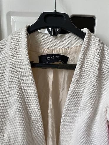 Üst geyimi: ZARA Basic Collection qadın jaketi - Rəng: krem/bozax fonlu açıq bej — 5