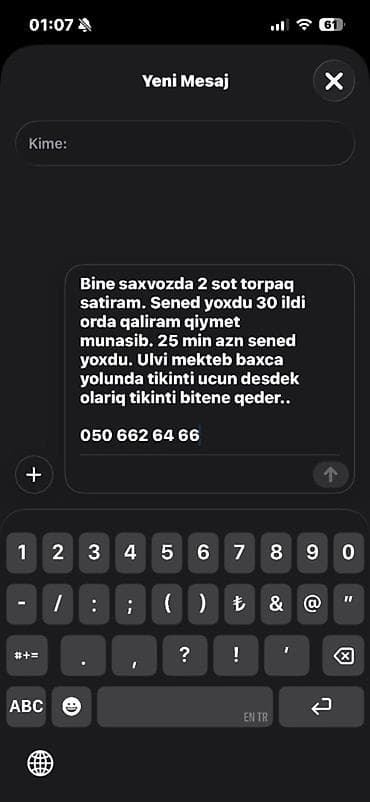 2 sot, Tikinti, Bələdiyyə