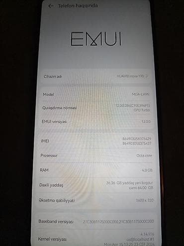 redmi 8 pro: Huawei Nova Y70, 64 GB, rəng - Bənövşəyi, İki sim kartlı — 5