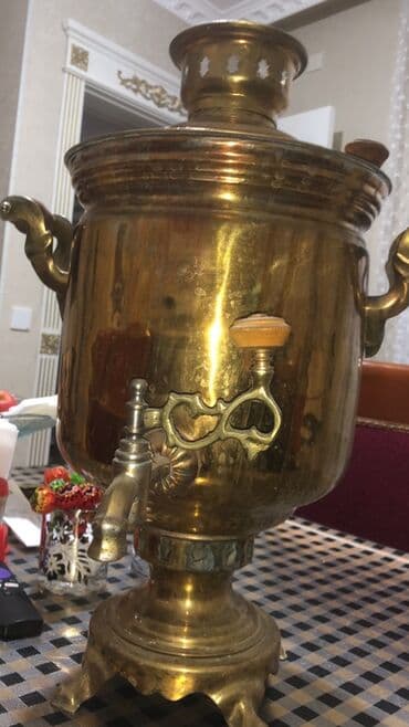 od samavarı: Məhsul: Mis samovar (kömür/odunla işləyən) Təsvir: - Korpus: Tam mis — 7