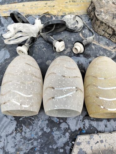 Digər ev dekoru: Çılçıraq, 3 lampa, Şüşə — 5