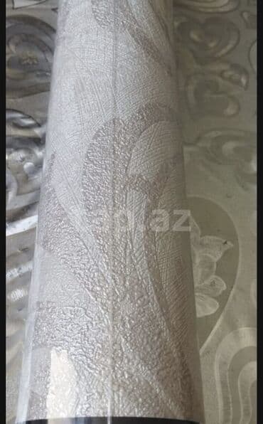 альбом для марок: Məhsul: Divar kağızı (rulon) - Rəng və dizayn: Açıq gümüşü/boz — 2