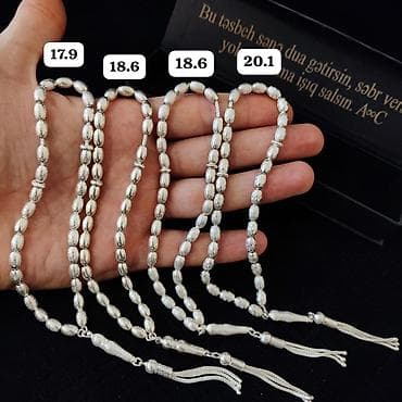 Aksesuarlar: Gümüş təsbeh kolleksiyası Qram- 9.5 AzN - Material: 925 ayar gümüş — 9