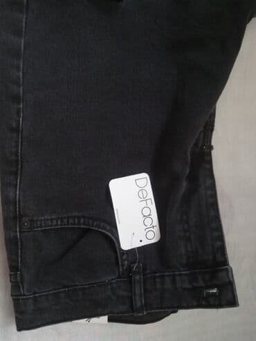 kişi ucun klassik qara kostyum: Qara rəngində cins şalvar. Yeni alınıb!! — 9