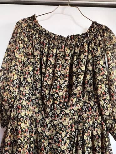 çiçəkli ətəklər: Gündəlik don, Mini, L, XL — 1