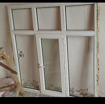 pvc qapilar: PVC pəncərə-balkon bloku - Material: ağ rəngli PVC profil - — 2