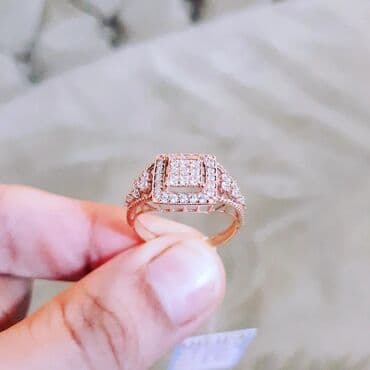 tək qaş: Nişan, Üzük, Çəhrayı qızıl, 585 Əyar — 3