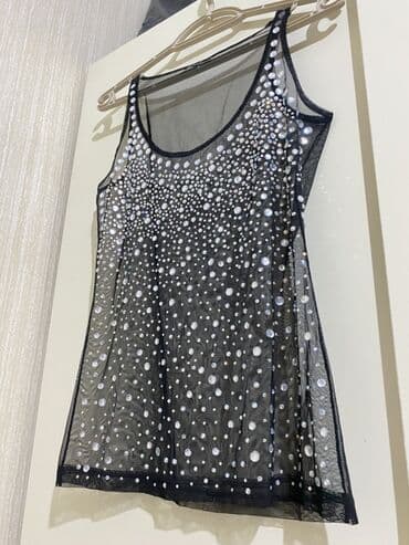 Kişi Geyimləri: Brend: Kikiriki ölçü M-38 Model: Şəffaf tor parça, daşlı “tank top” — 2