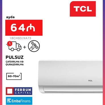 universal kondisioner pultu: Кондиционер TCL, Новый, 50-60 м², Сплит-система, Есть кредит, Бесплатная установка — 1