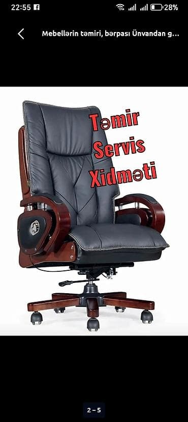 Reklam, çap: Kreslo təmiri və bərpası satış,ünvana çatdırılma, keyfiyyətli iş — 4