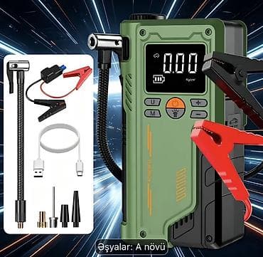 kompressor teh: JKUOO Jump Starter & Air Compressor – çoxfunksiyalı avtomobil — 3