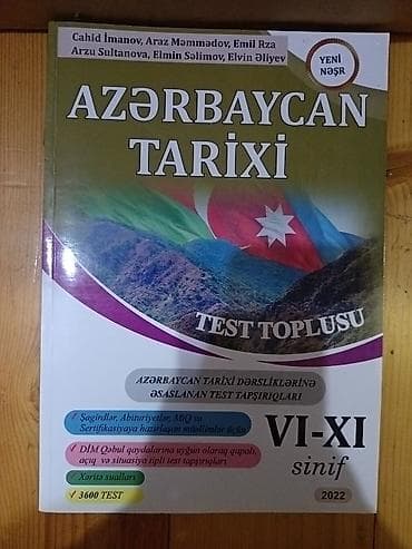 Məhsul: “Azərbaycan Tarixi – Test Toplusu” (Yeni nəşr) Xüsusiyyətlər — 1
