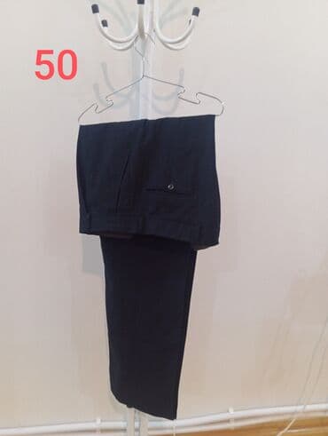 karandaş qadın ətəkləri: Klassik kişi şalvarı - Rəng: tünd (qara/çok tünd göy) - Ölçü: 50 — 1