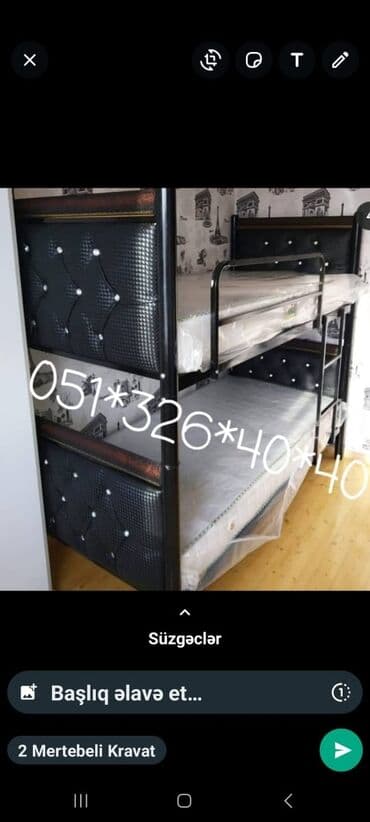 tek çarpayı: Oğlan və qız üçün, Yeni, Çarpayı, Matras ilə, Siyirməsiz — 10