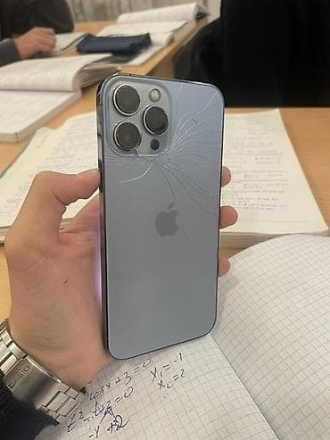 qiriq telefon: IPhone 13 Pro Max, 128 GB, Sierra Blue, Qırıq — 4