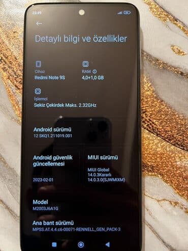 samsung s4 mini ekrani: Redmi Note 9S, 64 GB, rəng - Ağ, Barmaq izi, İki sim kartlı, Face ID — 1