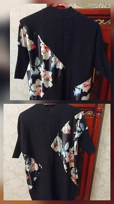 nude ten: Qadın geyim dəsti 1) Uzun qara don - Naqişli xırda ağ motivli print - — 9