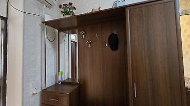 2 qapılı, Güzgülü, Qəhvəyi, Digər material, Açılan, Düz dolab