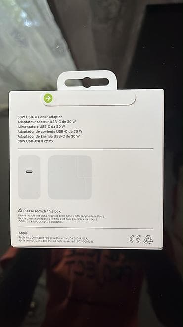 taipsi adapter: Apple 30W USB-C Power Adapter — Yeni, qutuda Tam yenidir, istifadə — 2