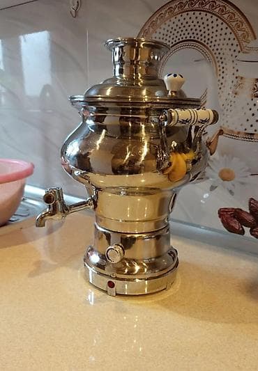 Elektrik samovar - Material: parlaq paslanmayan polad korpus -