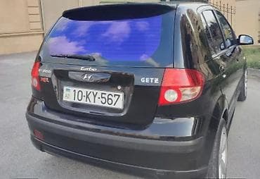 Hyundai Getz, qara rəng, hetçbek kuzov. Gündəlik 20 manata icarəyə