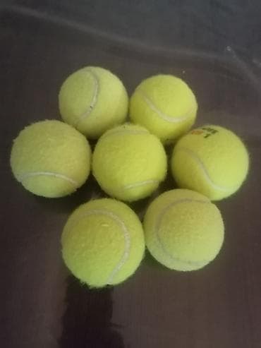 Tennis topları dəsti - Miqdar: 7 ədəd - Rəng: neon sarı - Standart — 1