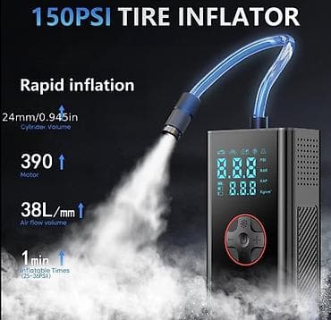 Aksesuarlar və tüninq: Simsiz Təkər Şişirdici (Portable Air Compressor) - 150 PSI-a qədər — 2