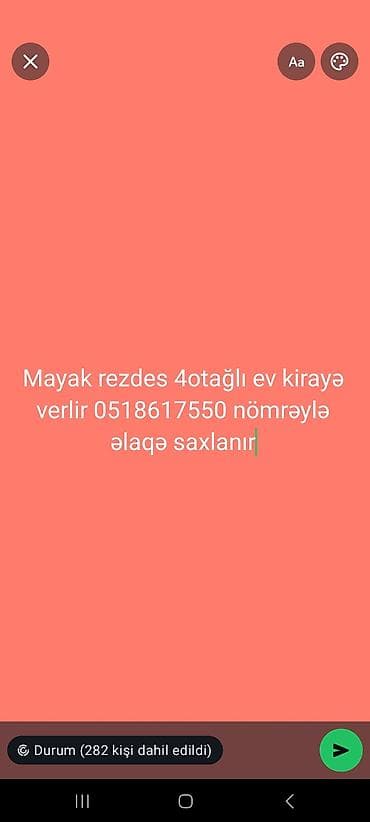 savalanda kirayə ev: Mayak rezdəsi ərazisində 4 otaqlı ev kirayə verilir. Xüsusiyyətlər: - — 1