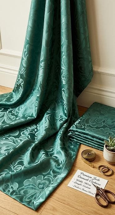 krep parca: Premium damask parçalar – pərdə və dekor üçün.Qedimi vintaj otrez — 2