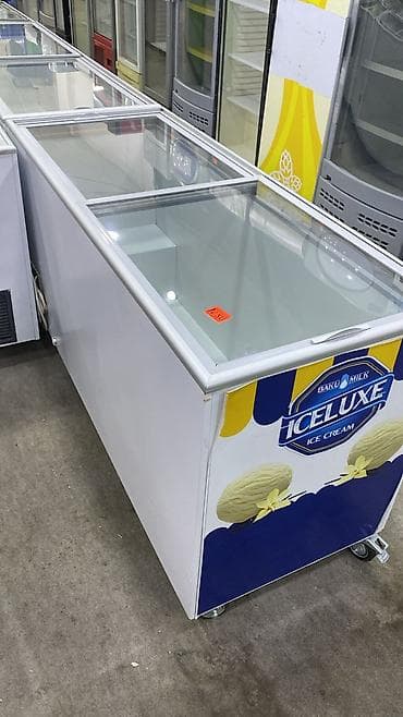 Ticarət üçün şüşə sürgülü qapılı dondurucu vitrin (havuza bənzər tip)