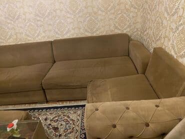 islenmis divan kreslo satiram: Bazali divandır kunc divandır yaxşı veziyyetdedir — 5