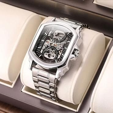 saatlar type 1: Kişi qol saatı – skelet (açıq mexanizm) dizaynlı, paslanmayan poladdan — 1