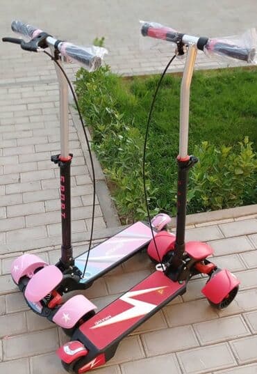 elektrikli scooter uşaq üçün: Samokat, Scooter, Skuter,Samakat🛴 🔹Tormuzlu 🔹 Musiqili🎶 🔸️ Ölkə daxili — 1