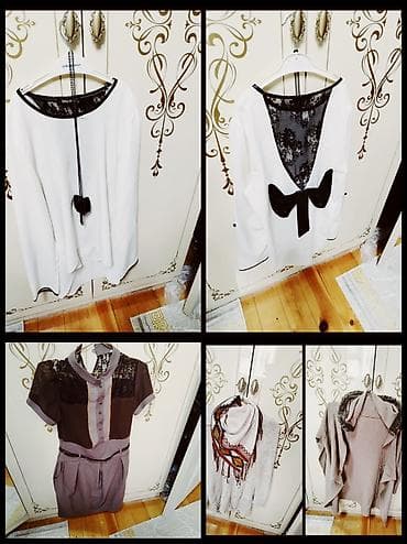 Qadın geyim dəsti - Ağ bluz: Ön hissəsi sadə, yaxası və arxa hissəsi lalafo.az -da Qadın geyim dəsti - Ağ bluz: Ön hissəsi sadə, yaxası və arxa hissəsi