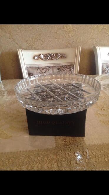 вазы для фруктов и конфет: Şüşə/kristal dekorativ meyvə qabı - Material: qalın şüşə/kristal - — 1