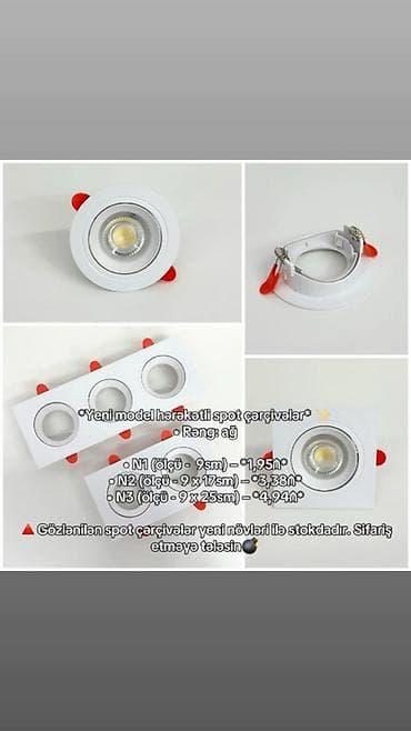 led isiglar: Məhsul: Spot çərçivələr və LED spotlar - Korpus: metal - Patron — 4