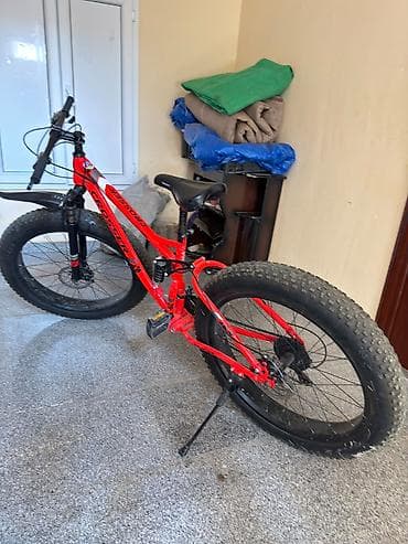 irşad electronics velosiped: Crosser fatbike velosiped - Çərçivə: Alüminium, qırmızı rəng, tam — 3