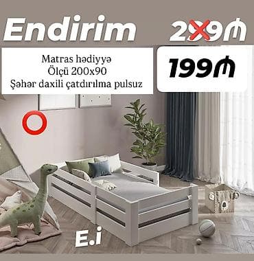taxda qapi: Oğlan və qız üçün, Yeni, Çarpayı, Matras ilə — 1