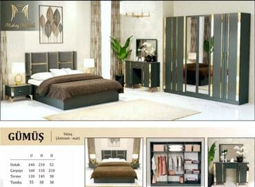 moydadır modelleri: İkinəfərlik çarpayı, Komod, Dolab, 2 tumba, Rusiya, Yeni — 4