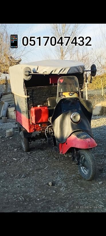 Yükdaşıma üçün üçtəkərli motosiklet (kargo skuter) - Ön tərəfdə