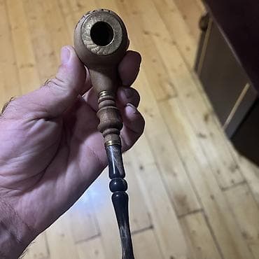 Əl işı tütün pulu (pipe) - Material: təbii ağacdan yonulma başlıq və