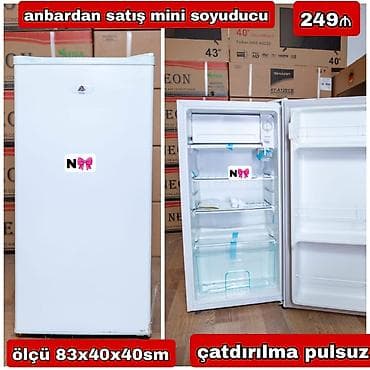 ucuz mini soyuducular: Mini soyuducu – anbardan satış. - Qiymət: 249₼ - Ölçü: 83×40×40 sm - — 1