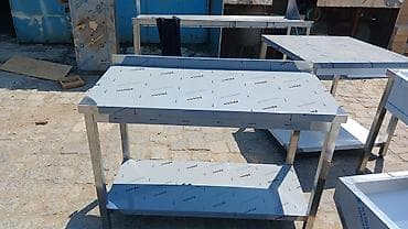 Restoran, kafe avadanlığı: Mətbəx üçün peşəkar paslanmayan polad iş masaları - Material: AISI — 3