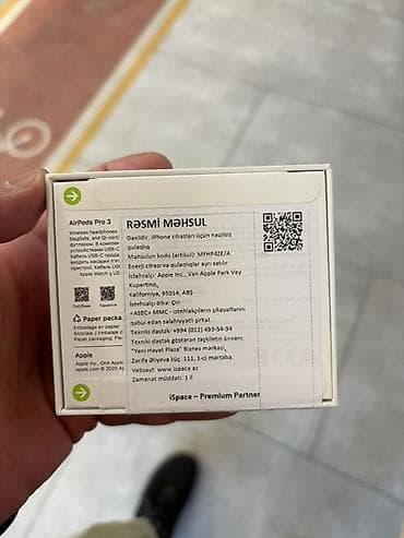 Kompüter, noutbuk və planşetlər: Apple AirPods Pro 3 (USB‑C) — rəsmiləşdirilmiş məhsul Model: A3063 — 2