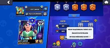 oline is: Brawl Stars oyunu üçün hesab - Kupa: 11,312 - Savaşçılar: 71/104 - — 4