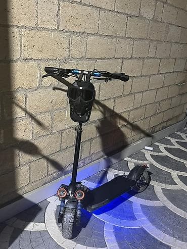 Elektrik skuter – güclü ikili amortizatorlu, iri protektorlu off-road — 2