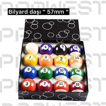 🎱 Premium Amerikan Bilyard Daşları – 57 mm 🔥 Həm peşəkar oyunçular — 1