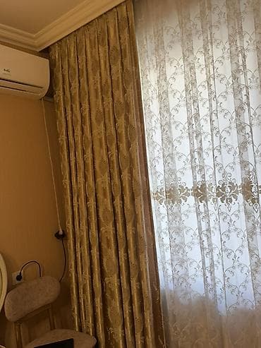 perdelee: Qızılı naxışlı qalın pərdə - Tərkib: 2 qat – dekorativ qalın - Rəng — 2